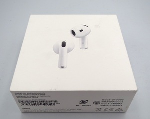 ■H90240:Apple Airpods 4 第4世代 MXP93J/A アクティブノイズキャンセリング機能搭載 アップル エアポッズ4 イヤフォン 未開封