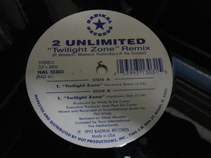 2 Unlimited - Twilight Zone Remix (Limited Edition Hardcore Remix オリジナル原盤 US12 レアREMIX RAVE CLASSIC 視聴