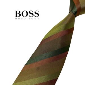 HUGO BOSS ネクタイ レジメンタル柄 ストライプ柄 ヒューゴボス　USED 中古 m1605