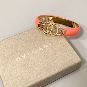 極美品 BVLGARI ブルガリ バングル ブレスレット ゴールド レッド