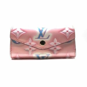 LOUIS VUITTON ルイヴィトン M81235 ミュルティクレ4 ヴェルニ モノグラムピンク 日本限定 エナメル キーケース キーリング 管理RY24000363