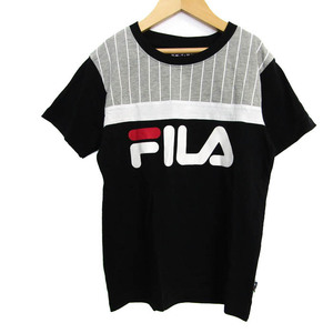 フィラ 半袖Ｔシャツ トップス ロゴT スポーツウエア 未使用品 キッズ 男の子用 140サイズ ブラック FILA