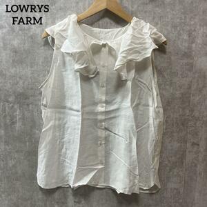 ローリーズファーム　LOWRYS FARM ノースリーブシャツ　オフホワイト　中古　古着