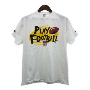 SALE///// USA製 JERZEES ジャージーズ NFL PLAY FOOTBALL 半袖Ｔシャツ プロチーム アメフト ホワイト (メンズ L) Q6488