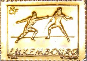 98 ヘルシンキオリンピック フェンシング 切手 コレクション 国際郵便 限定版 純金張り 24KT ゴールド 純銀製 スタンプ アート メダル