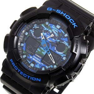 カシオ Gショック G-SHOCK クオーツ メンズ 腕時計 GA-100CB-1A ブルーカモフラ ブルー