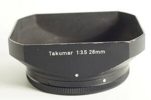 hiK★送料無料 良品★Super Takumar 28mm F3.5 SMC Takumar 28mm F3.5 ペンタックス 金属製角型レンズフード