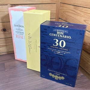 【中古】ワイン 空き箱 空箱 ROEDERER PHILIPPONNAT RON CENTENARIO 30 インテリア 店舗デ ィスプレイ 3点セット ※空き箱のみ