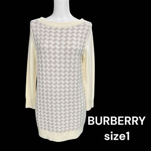 BURBERRY LONDON ウール　ロング　ニット　1 バーバリー　ロンドン　 M4L082 サイズ1、S、7号