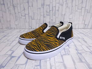 美品 VANS V98CS TIGER スリッポンシューズ スニーカー 虎柄 キッズ ジュニア 21cm バンズ タイガー