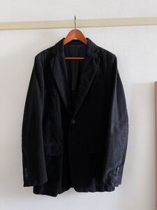 【Maison Martin Margiela ⑩ 2003aw 本人期 コーデュロイ テーラードジャケット】 黒 ブラック コットン