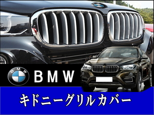 BMW Ｘ5 Ｘ6 F15 F16 キドニーグリルカバー フロントグリルフィンカバー シルバー 3色Ｍカラー