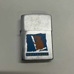 【TS0502】ジッポ オーストラリア ヴィンテージ ZIPPO オイルライター ライター 喫煙グッズ 銀色 シルバーカラー コアラ コレクション 