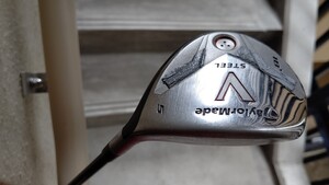 中古 Taylor Made テーラー メイド V スチール stell フェアウェイ ウッド FAIRWAY WOODS 5W ドライバー ヘッド カバー ユーティリティ