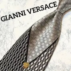 ✶GIANNI VERSACE✶ネクタイ　ブランド　メドゥーサ　グレカ模様