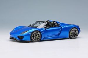 ★横浜ホビーフォーラム2024限定★ RACCOON特注 1/43 EM568R Porsche 918 Spyder 2011 Sapphire Blue MakeUp メイクアップ ポルシェ918 