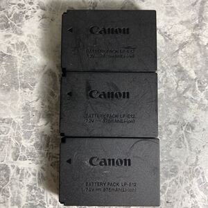 【ジャンク品】 Canon キャノン LP-E12 バッテリーパック 3個セット 動作未確認 現状品 リチウムイオンバッテリー 一眼レフ 送料180円