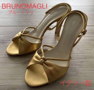 イタリー製【BRUNOMAGLI ブルーノマリ】革バックバンドピンヒール22cm