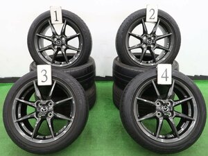 4本 マツダ ロードスター ND 純正 16インチ アルミ 6.5J +45 4H 100 ラジアル ヨコハマ ADVAN Sport V105 OE 195/50R16 MAZDA ND5RC 車検用