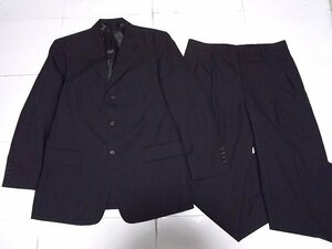 z11825：BrooksBrothers(ブルックスブラザーズ)3つボタンスーツ上下セット(ジャケット38＋パンツ32）黒灰チェック/