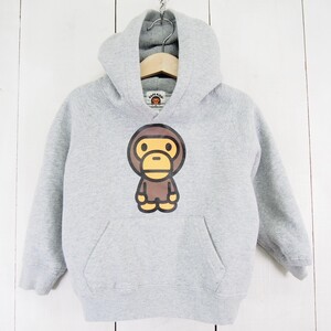 ベイプ キッズ BAPE KIDS ア ベイシング エイプ A BATHING APE ベイビーマイロ BABY MILO スウェットプルオーバーパーカー(110)グレー