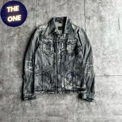 archive grunge fade damage denim jacket