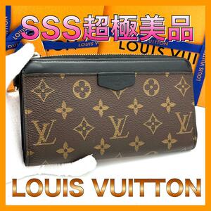 ☆ICチップ搭載☆Louis Vuitton ルイヴィトン L字ファスナー長財布 ジッピードラゴンヌ モノグラムマカサー メンズ レディース M69407