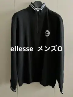 ellesse エレッセ　ハーフジップ　プルオーバー　メンズO ブラック