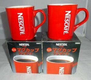 稀少 非売品 未使用 NESCAFE ネスカフェ コーヒー マグカップ 赤マグ 2個 箱付き 2個 合計 4個 セット まとめて