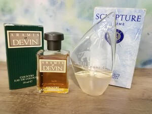 g_t B739 ☆ARAMIS DEVIN アラミス デヴィン カントリー オーデコロン 50ml 残量8割程度/ニコス スカルプチャーオム オードトワレ 香水