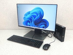 ■※ 【お得なPCセット】 DELL 小型PC OptiPlex 3070 Micro Corei5-9500T/SSD256GB + 23.8型液晶モニター P2419H VGA/HDMI/DisplayPort