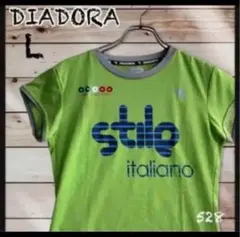 ☆【DIADORA】ディアドラ Tシャツ Lサイズ 黄緑 スポーツ