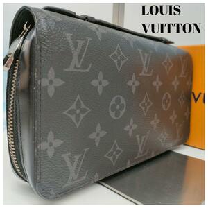 【未使用級・大容量】ルイヴィトン LOUISVUITTON モノグラムエクリプス ジッピーXL トラベルケース 長財布 ウォレット wallet メンズ