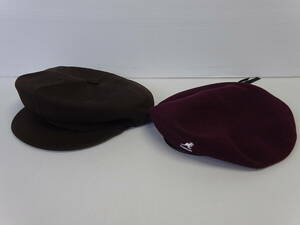 未使用 保管品 KANGOL 2点まとめ ウールビッグモンティ K3332SM ヴィーノ M トロピックスピットファイア 0289BC ブラウン XL 帽子 タグなし