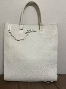 【最終出品】LOUIS VUITTON ルイヴィトン M53265 ヴァージルアブロー トリヨンレザー モノグラム サックプラ 2WAY トートバッグ ホワイト