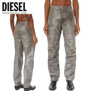 正規品/サンプル品/W32相当■訳ありアウトレット品■定価215,600円■DIESEL ディーゼル メンズ レザーパンツ 羊皮 本革 P252