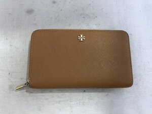 【TORY BURCH】トリーバーチ　ラウンドジップ長財布　ブラウン　レザー　SY02-GXT