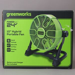 新品展示品 Greenworks 24V ポータブルファン PAG401 グリーンワークス サーキュレーター 扇風機 家電 #100※542/k.d/k.b