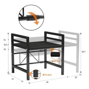 耐荷重70kg 高さ調節可能な電子レンジラック レンジ台