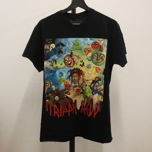 Q352 2000年代製 TRIPPIEREDD トリッピ―レッド 半袖Tシャツ■00s 表記Mサイズ 古着 アメカジ ストリート ブラック ラッパー 90s