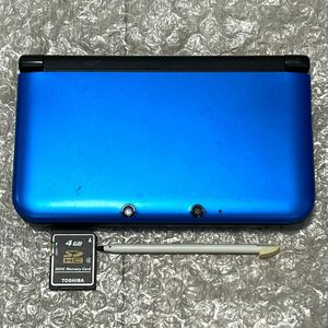 〈画面ほぼ無傷・動作確認済み〉ニンテンドー3DSLL 本体 ブルー×ブラック SPR-001 NINTENDO 3DS LL Blue Black にゃんこ大戦争 おそ松さん