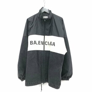 BALENCIAGA　バレンシアガ　ロゴプリント　ジャケット　サイズ34　カバー　ハンガー付き【CKAR6029】