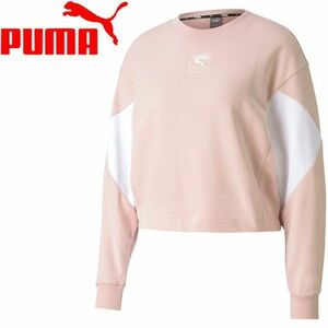 新品 定価5500円 プーマ PUMA レディース ブロッキング クロップド丈 スウェット トレーナー Mサイズ