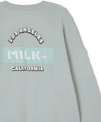 J650 MILKFED ミルクフェド スウェット トレーナー ワンサイズ ミント BIG BAR LOGO BIG SWEAT TOP バー ロゴ ビッグシルエット 裏起毛