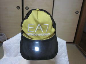 ☆☆☆【 新規出品 】EMPORIO ARMANI エンポリオアルマーニ：EA7 ロゴデザインキャップ帽：つば部別材：正規品：サイズ L(60CM) 送料無料