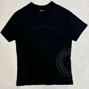 ■希少/XXLサイズ 極美品 52サイズ 1piu1uguale3 relax ウノピュウ ロゴ Tシャツ 半袖 ブラック 黒