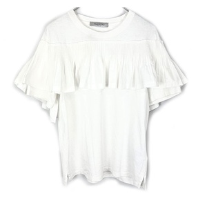 ヴァレンチノ VALENTINO フリルTシャツ そでフリル カットソー ボリューム オフホワイト 白 送料無料 h0508k011 中古 古着 ブランド古着DB