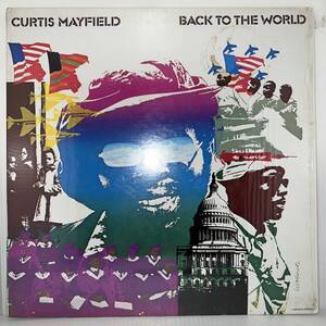 Funk Soul LP - Curtis Mayfield - Back To The World - Curtom - VG+ - シュリンク付