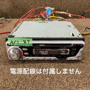 AV11-87 激安 カーステレオ CDプレーヤー JVC KD-CZ502 100X1951 CD FM/AM オーディオ 本体のみ 簡易動作確認済み 中古現状品