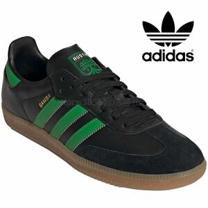 新品未使用 adidas サンバ【29.5cm】アディダス レザー スニーカー 本革 天然皮革 SAMBA 黒 7035 シューズ Austin ローカット オースティン